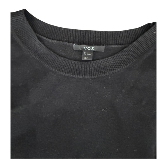 COS Black Linen & Cotton Lightweight Sweater | L - Picture 3 of 5